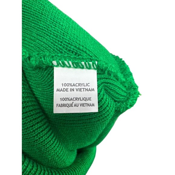 Green Knit Beanie Hat With "BITS" Embroidery - Picture 4 of 4